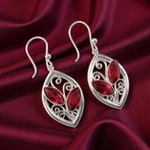 Pink Rubellite Sterling Silver Dangle <b>Earrings</b> Boho Bezel Drop <b>Earrings</b> Oval Cut Gemstone October Birthstone Third Party - Product Image 3