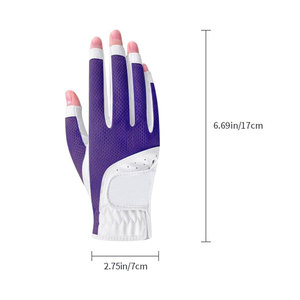 Premium Golf <b>Glove</b> Right Hand Polyurethane Non-Slip Breathable <b>Moisture</b> Wicking Full Finger Adjustable Wrist Strap Hook Loop - Product Image 6