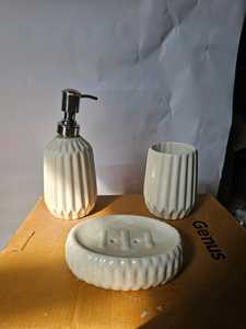 <b>Refillable</b> Ceramic Lotion Dispenser 500ml Multipurpose Pump <b>Bottle</b> for <b>Shampoo</b> Dishwash Sanitizer Bathroom Kitchen - Product Image 3