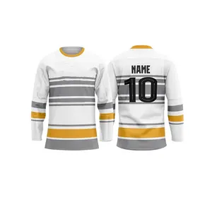 Camiseta de Hockey sobre Hielo Personalizada, Uniforme de Equipo Sublimado, Transpirable, de Secado Rápido, Proveedor OEM ODM - Product Image 3