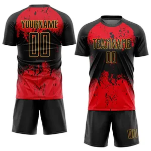 Conjunto de Uniforme de Fútbol Personalizado Directo de Fábrica, Camiseta y Pantalones Cortos Transpirables de Secado Rápido para Equipos Profesionales - Product Image 4