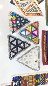 Indian Ethnic Multi Color Canvas <b>Sew</b>-<b>On</b> Triangle <b>Patches</b> for Hats Gifts & Cloth-Wholesale - Product Image 3