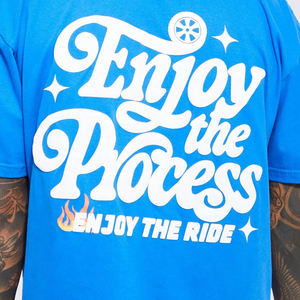 Camisetas de Verano de Talla Grande con Estampado Puff en Felpa de Poliéster/Algodón, Diseño en Blanco, Cuello Redondo, Manga Corta, Secado Rápido para Hombre y Mujer - Product Image 3