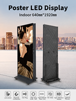 Afficheur LED numérique mobile Wi-Fi pour intérieur, écran miroir pliable P1.86 HD, affichage LED