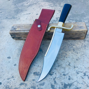 Couteaux Bowie à lame pleine longueur avec lame polie et construction de poignée robuste pour les aventures de camping en plein air et l'équipement de randonnée - Product Image 1