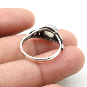 Natural Rainbow Moonstone Gemstone Ring <b>Crafted</b> From 925 Sterling Silver Gemstone Bohemian Style Women Ring Jewelry Gift For Her - Product Image 6