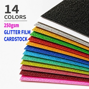 A4 Glitter Film Cardstock 250gsm Paper for Cardmaking <b>Scrapbooking</b> Journals Invitations Gifts DIY Craft Decoration - Product Image 1