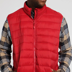 Chaleco Acolchado Deportivo Personalizado de Invierno para Hombre, con Cuello Alto, Grueso, de Algodón, Cálido y Liso - Product Image 5