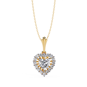 จี้เพชรทรงรัศมีประดับดอกไม้ สร้างด้วยเทคนิค Lab Created Diamond บนสร้อยคอทองคำแท้ ดีไซน์หรูหรา เหมาะสำหรับสวมใส่ทุกวัน เป็นเครื่องประดับสำหรับผู้หญิง เหมาะสำหรับเป็นของขวัญ - Product Image 4