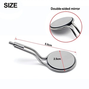 BAFA 5 ou 10 pièces Miroir buccal dentaire ergonomique, anti-buée, revêtement rhodium, double face, réutilisable, pour examen oral - Product Image 3