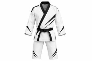 ชุดคาราเต้คุณภาพสูงสำหรับผู้ใหญ่ แบบ unisex เสื้อแจ็คเก็ตผ้าฝ้ายน้ำหนักเบา กางเกงเสริมความแข็งแรง ปักลายตามสั่ง สำหรับศิลปะการต่อสู้ - Product Image 2