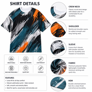 Custom Boys T-<b>shirt</b> Sublimation Unisex <b>100</b>% <b>Polyester</b> Wholesale Short Sleeve T-<b>Shirts</b> Men's Sports <b>Shirt</b> - Product Image 5