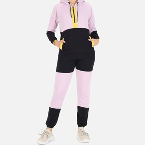 Magnifique ensemble de survêtement décontracté avec logo, en molleton de coton, pour femme et unisexe, style streetwear, 2 pièces, avec sweat à capuche et pantalon long - Product Image 1