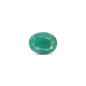 Loose Synthetic Emerald 5.45 Carat Faceted Zircon Gemstone 7mm Round Cut - Product Image 1