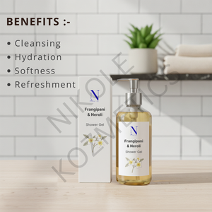 Gel Douche Hydratant Frangipanier & Néroli – Nettoyage Doux, Parfum Floral Rafraîchissant, Soin Adoucissant pour la Peau - Product Image 3