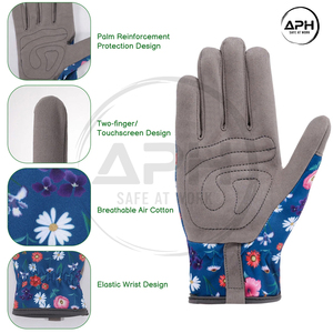 Gants de jardinage personnalisés à motifs floraux, respirants, avec paume renforcée, pour travaux de plantation en extérieur - Product Image 6
