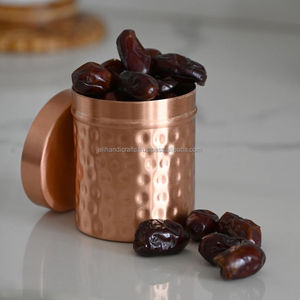 Copper Storage Dry Fruit Jars Round Vintage Metal Decorative <b>Containers</b> with Lids Durable Table Accessories - Product Image 5
