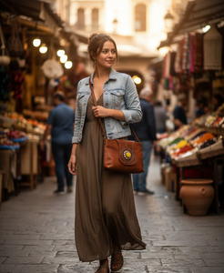 Sac bandoulière en cuir durable pour hommes et femmes, pratique pour les voyages, le travail ou la salle de sport, avec bandoulière réglable - Product Image 2