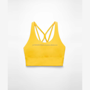 Soutien-gorge de sport côtelé sans couture grande taille pour femmes ensemble de shorts de motard à dos nu léger et respirant pour les entraînements de gymnastique à fort impact - Product Image 4