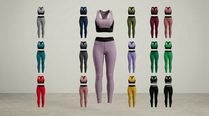 Conjunto de Ropa Deportiva para Mujer, Absorbente de Sudor, Sujetador Deportivo y Pantalones de Yoga Ajustados - Product Image 2