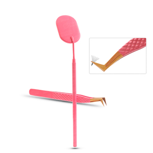 Pinzas para Pestañas de Acero Inoxidable de Estilo Ruso, de Alta Precisión, con Aspecto Natural, Antiestáticas, con Tensión Equilibrada y Espejo de Belleza - Product Image 2