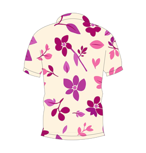 Polo pour homme à imprimé floral, crème rose, manches courtes, décontracté, été, golf - Product Image 2