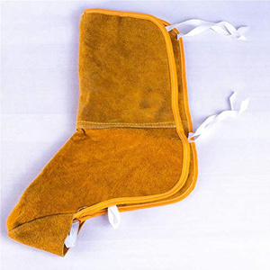 Protège-chaussures de soudage résistants au feu, protections de bottes en cuir croûte de vachette, robustes pour la lutte contre les incendies, la construction et les soudeurs - Product Image 4