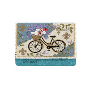 Pochette artisanale en gingham bleu avec broderie citron, sac à main mignon pour femme, accessoire de mode estival personnalisé pour la plage - Product Image 2