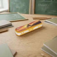 Boîte à crayons en plastique VIKAS MINI avec fermeture sécurisée par clip pour transporter stylos, crayons, taille-crayon, gomme et fournitures scolaires