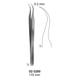 Pinzas de Joyero 0.2mm, 115mm |   Instrumento Quirúrgico de Acero Inoxidable de Primera Calidad, Clase I - Product Image 1