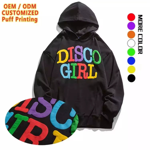 เสื้อฮู้ดดี้พิมพ์ลายตัวอักษรแบบนูน 3 มิติ คุณภาพสูง พร้อมชุดวอร์ม - Product Image 6