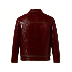Nouvelle arrivée, veste en cuir de qualité supérieure, sur mesure, vente chaude, style classique, embossé crocodile, veste en cuir tendance pour hommes - Product Image 6