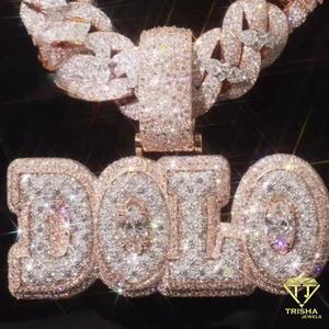 Collier pendentif signe du zodiaque de luxe, cultivé en laboratoire, style hip-hop glacé, bijou audacieux de luxe pour la vente en gros - Product Image 4