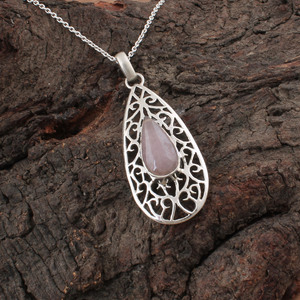 Natural <b>Pink</b> Zircon Gemstone 925 Sterling Silver Platinum Plated Handmade Vintage Jewelry Charms Anniversary Wholesale - Product Image 3
