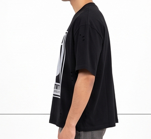 Camiseta de Hombre Personalizada de Fábrica, 100% Algodón, Tejido Grueso, Cuello Redondo, Manga Corta, Corte Regular, Estilo Urbano, Color Sólido - Product Image 2