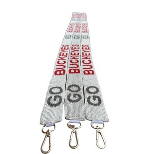 สายคล้องกระเป๋าแบบสปอร์ตประดับลูกปัดแก้วลายโก้บัคอายส์ ทำด้วยมือ สวยงามทันสมัย พร้อมปรับแต่งได้สำหรับวันแข่งขัน - Product Image 2