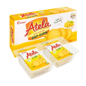 Galletas Crujientes de Maíz Vietnam Libra Atela 150g ISO Halal, Sabor Salado, Producto de Consumo Masivo, Empaquetadas en Bolsitas y Cajas - Product Image 1