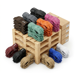 Gants de moto en cuir tendance, compatibles écran tactile, antidérapants, de protection pour la course, pour hommes et femmes, équipement durable - Product Image 1