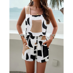 Ensemble de mode d'été pour femmes, deux pièces, chemise décontractée et short, léger, respirant, élégant, tenue de plage pour les vacances, décontracté - Product Image 6