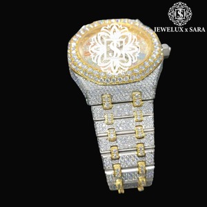 Premium Quality Exclusive Gold Diamond Luxury Watch Water Resistant <b>Automatic</b> Movement Available for Affordable Price from India - Product Image 1