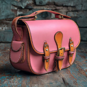 Bolso de Hombro de Cuero Genuino Vintage, Impermeable, para Viaje, Estilo Saddle Bag, para Mujer - Product Image 1