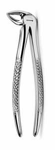 Forceps d'extraction dentaire pédiatrique, petite taille, bec étroit, poignée texturée pour molaires inférieures, acier inoxydable - Product Image 3