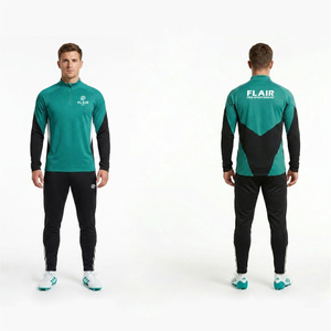 Ensemble d'entraînement de football haute performance – Veste respirante à fermeture éclair intégrale et pantalon de jogging fuselé - Product Image 6