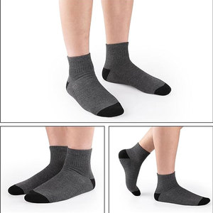 Chaussettes basses pour hommes, lot de 12, confortables, respirantes, décontractées, couleur grise, mélange de coton doux, pour tous les jours, athlétiques - Product Image 3