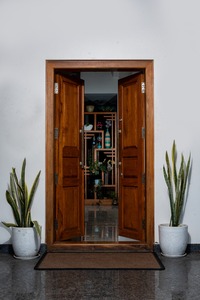 Traditional Rectangle Plant Fiber <b>Doormat</b> with Horizontal Pattern Indoor Welcome Mat for Entryway - Product Image 6