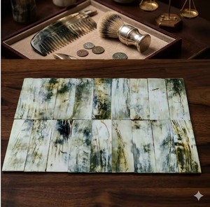 Premium South African White Buffalo Horn Plate Natural Handcrafted Material for <b>Eyeglass</b> <b>Frames</b> at Wholesale Price - Product Image 1