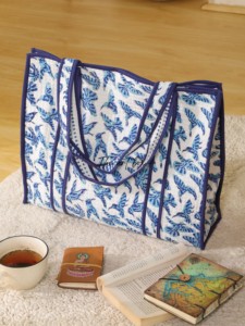 OEM Assorted Floral Quilted Cotton Tote <b>Bag</b> - Eco-Friendly Boho <b>Reusable</b> Shopper Handbag - Product Image 5