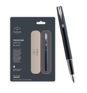 Frontier Blue Ink Color CT Frontier Matte Black Chrome Trim Roller Ball Pen para uso corporativo y profesionales - Product Image 1