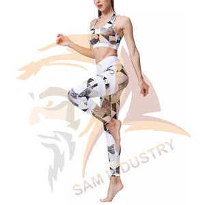 Ensemble de yoga pour femmes, nouveau design, vente en gros, logo personnalisé, en polyester, en vente - Product Image 4