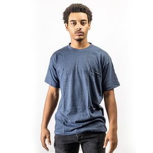T-shirts décontractés pour hommes en jersey uni tricoté CVC (60/40) 175 grammes Coupe classique Manches courtes Col rond Respirant Séchage rapide - Product Image 6